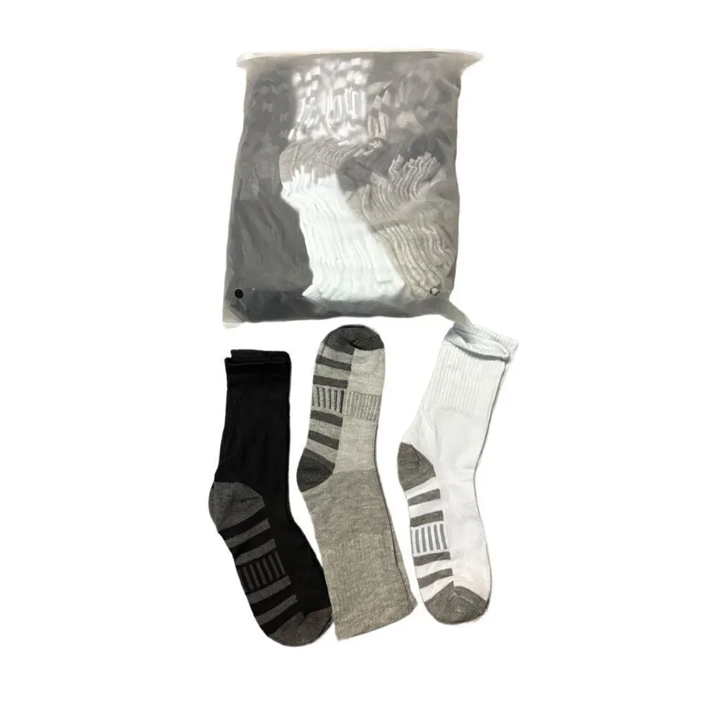 Package of 30 crew socks size 7-9